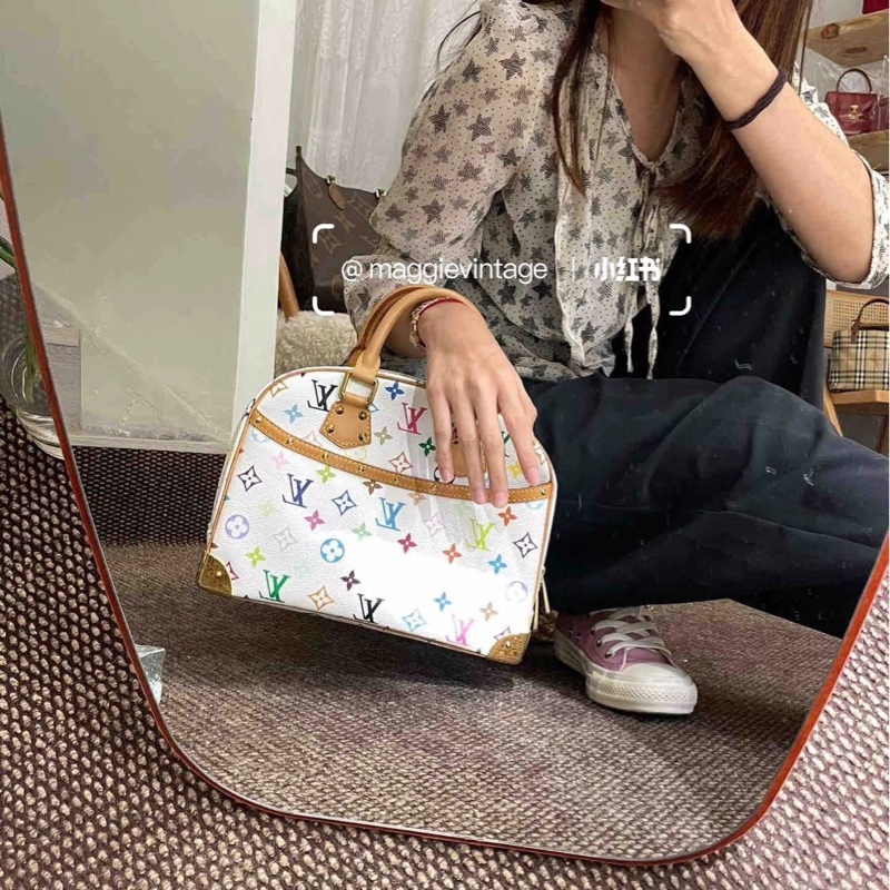 LV #絕版款#村上隆聯名限定款白三彩珍妮包-5