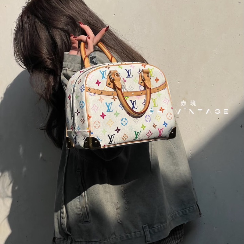 LV #絕版款#村上隆聯名限定款白三彩珍妮包-6