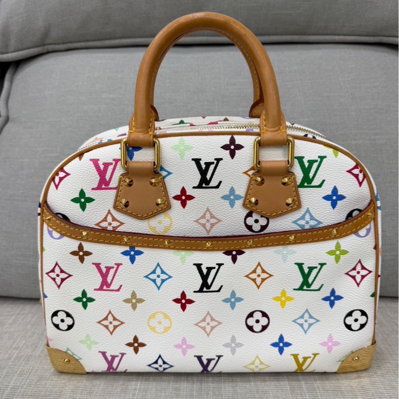 LV #絕版款#村上隆聯名限定款白三彩珍妮包-8