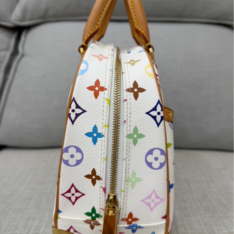 LV #絕版款#村上隆聯名限定款白三彩珍妮包-10