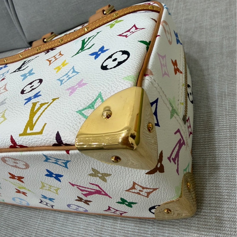 LV #絕版款#村上隆聯名限定款白三彩珍妮包-11
