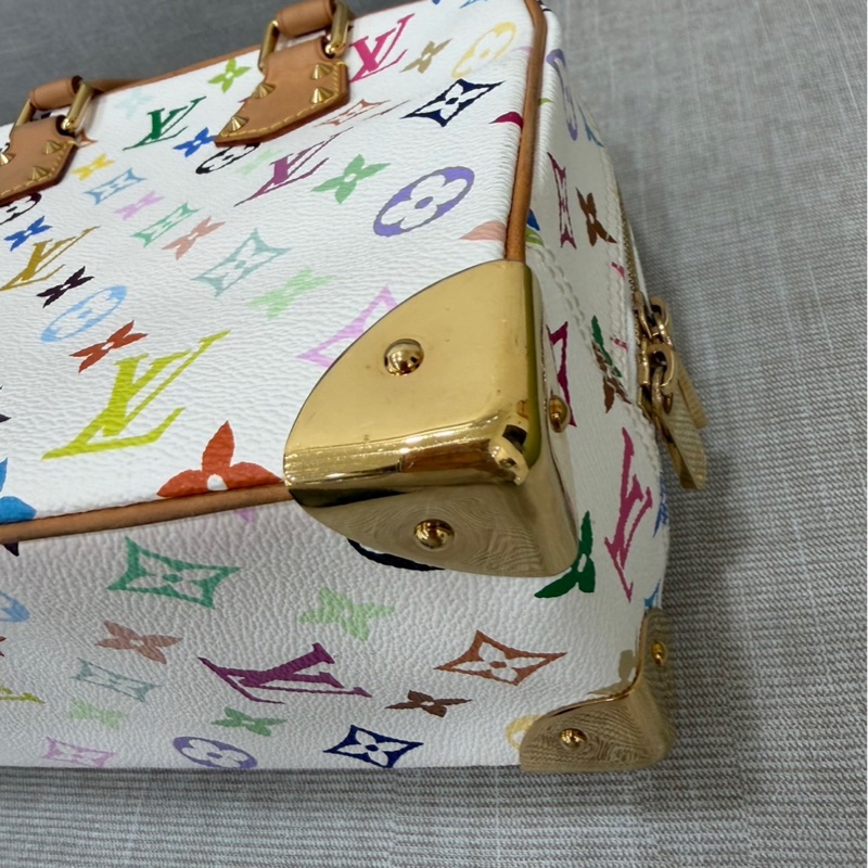 LV #絕版款#村上隆聯名限定款白三彩珍妮包-13