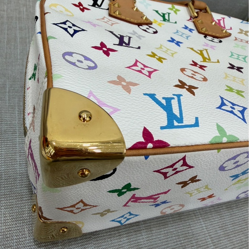 LV #絕版款#村上隆聯名限定款白三彩珍妮包-14