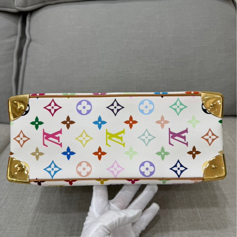 LV #絕版款#村上隆聯名限定款白三彩珍妮包-15