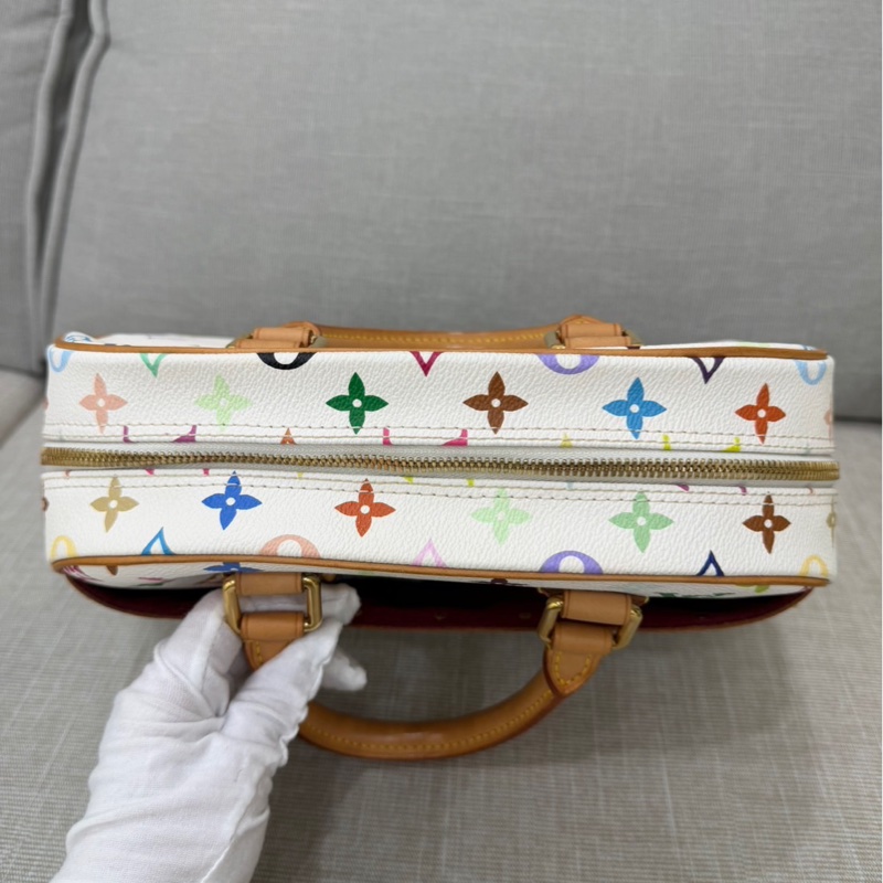 LV #絕版款#村上隆聯名限定款白三彩珍妮包-16