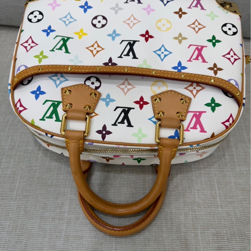 LV #絕版款#村上隆聯名限定款白三彩珍妮包-18