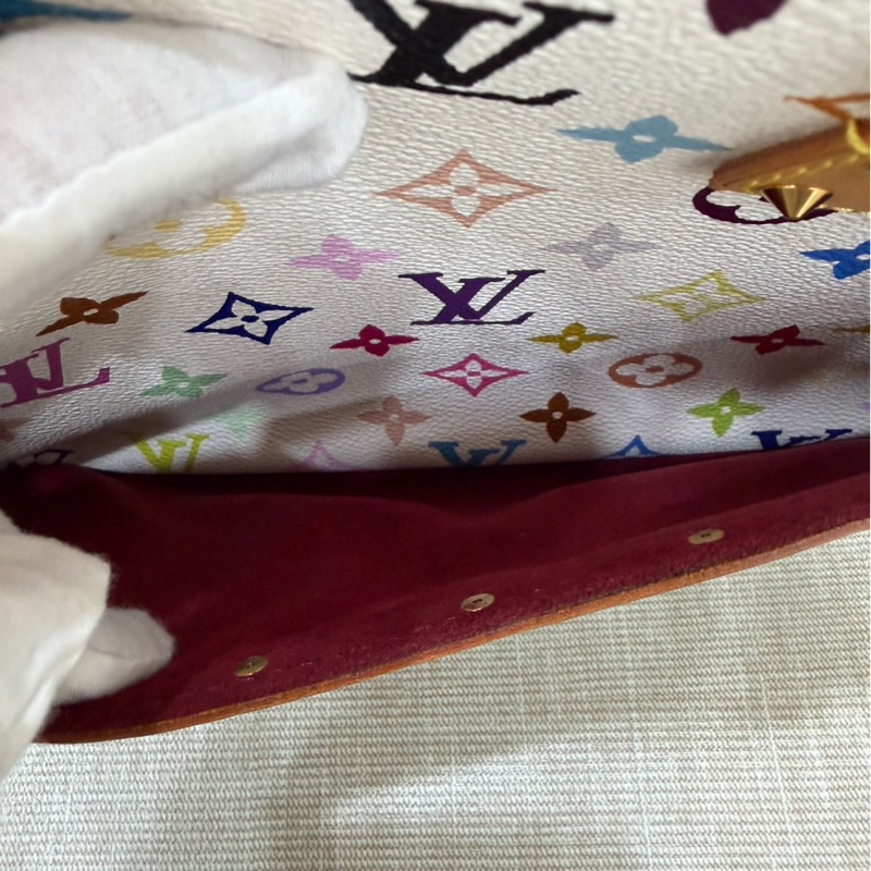 LV #絕版款#村上隆聯名限定款白三彩珍妮包-25