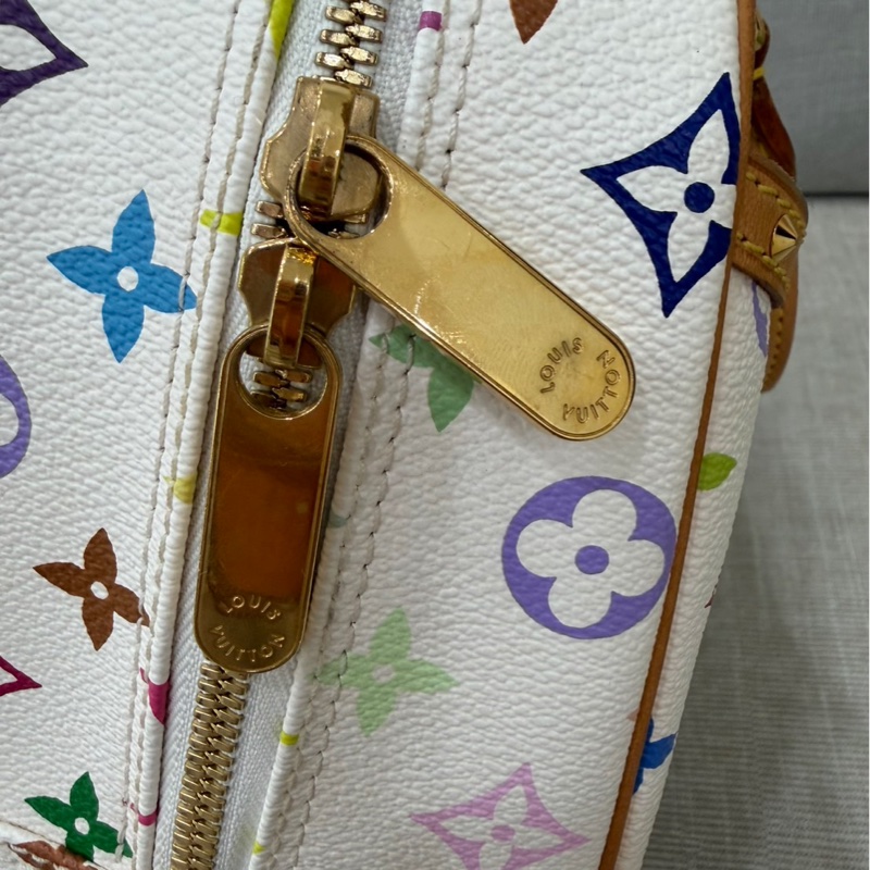 LV #絕版款#村上隆聯名限定款白三彩珍妮包-27