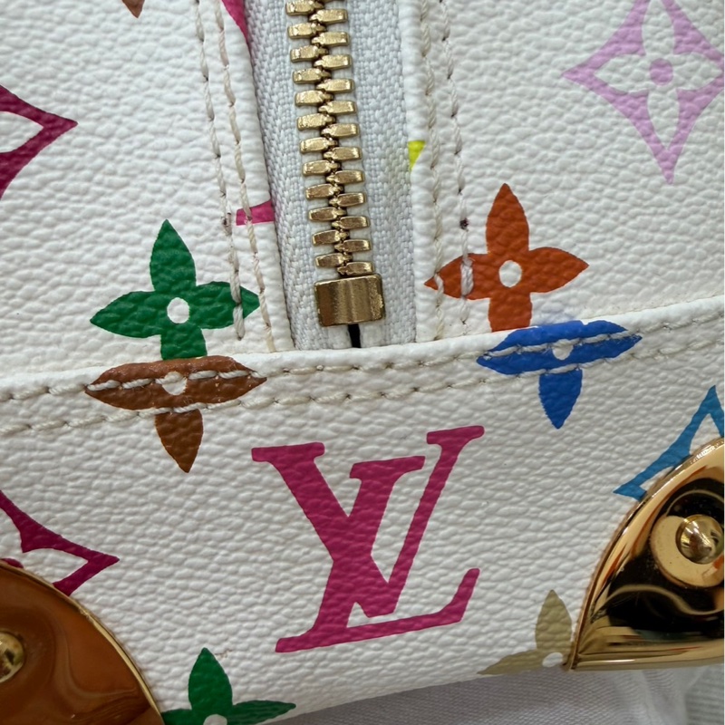 LV #絕版款#村上隆聯名限定款白三彩珍妮包-30