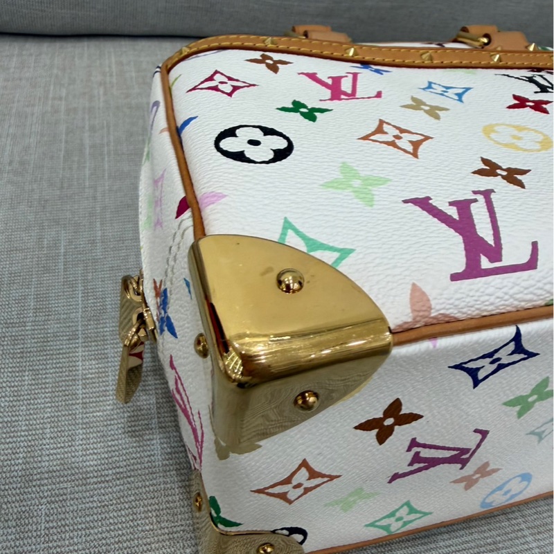 LV #絕版款#村上隆聯名限定款白三彩珍妮包-35