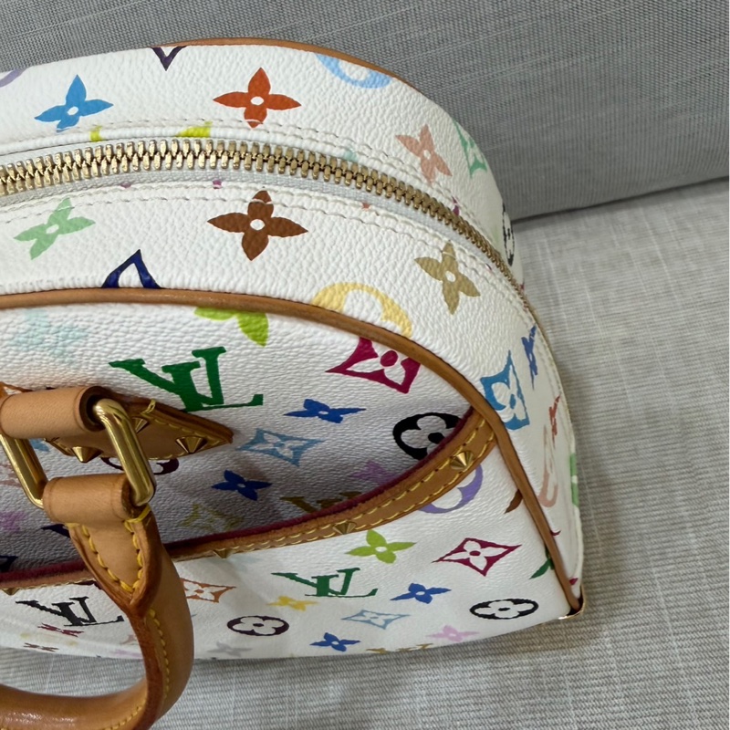 LV #絕版款#村上隆聯名限定款白三彩珍妮包-40