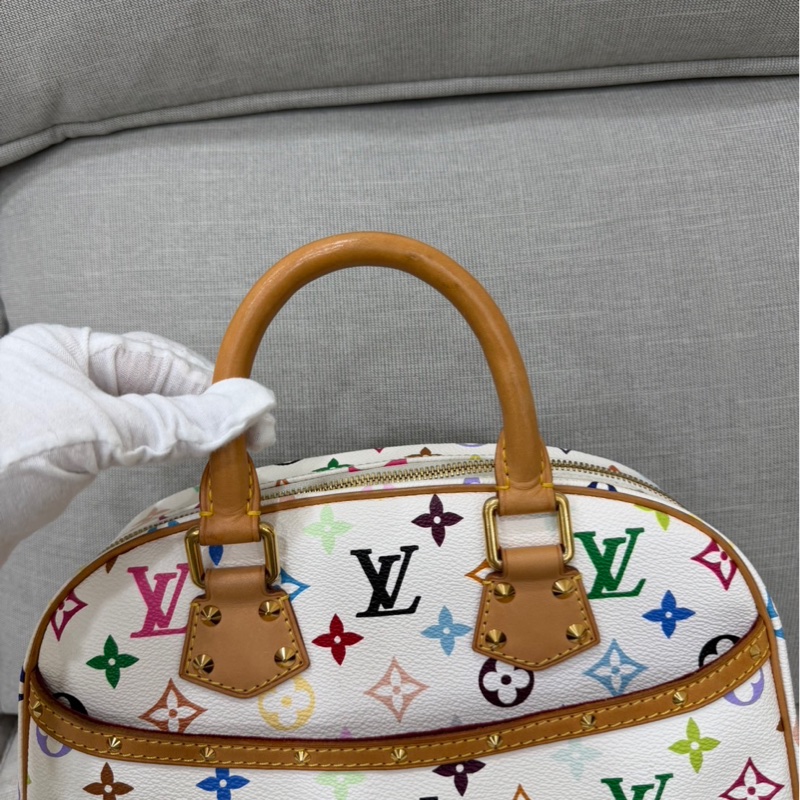 LV #絕版款#村上隆聯名限定款白三彩珍妮包-43