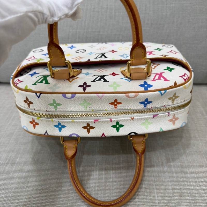 LV #絕版款#村上隆聯名限定款白三彩珍妮包-44