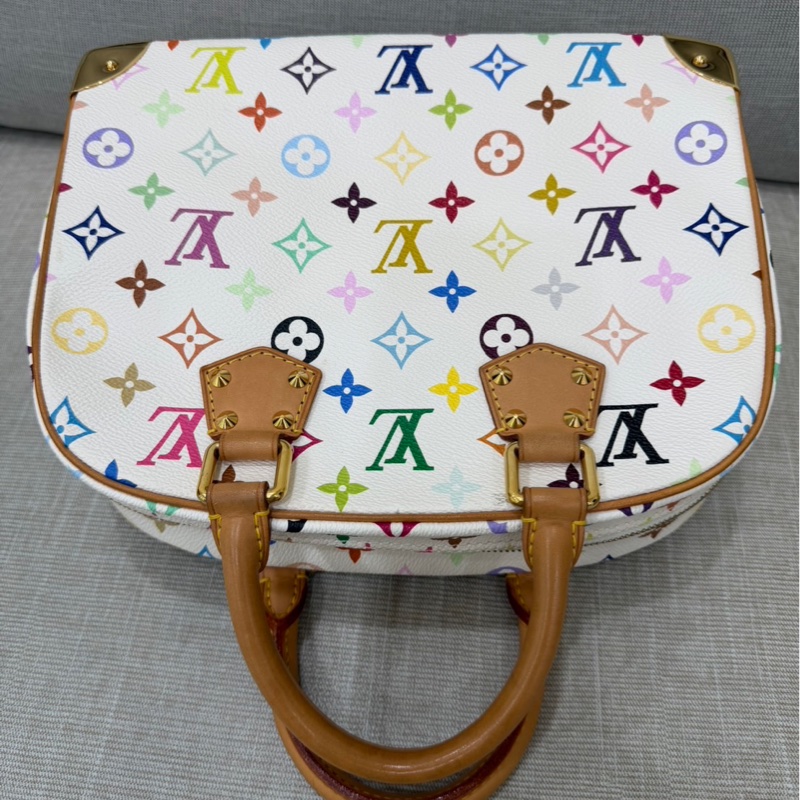 LV #絕版款#村上隆聯名限定款白三彩珍妮包-46