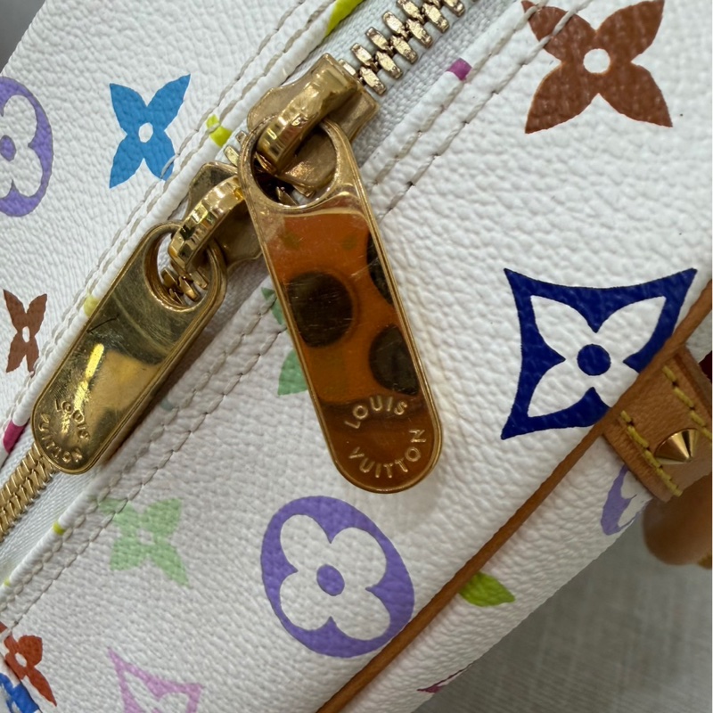 LV #絕版款#村上隆聯名限定款白三彩珍妮包-50