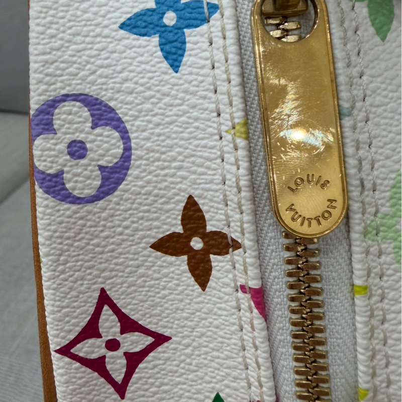 LV #絕版款#村上隆聯名限定款白三彩珍妮包-51