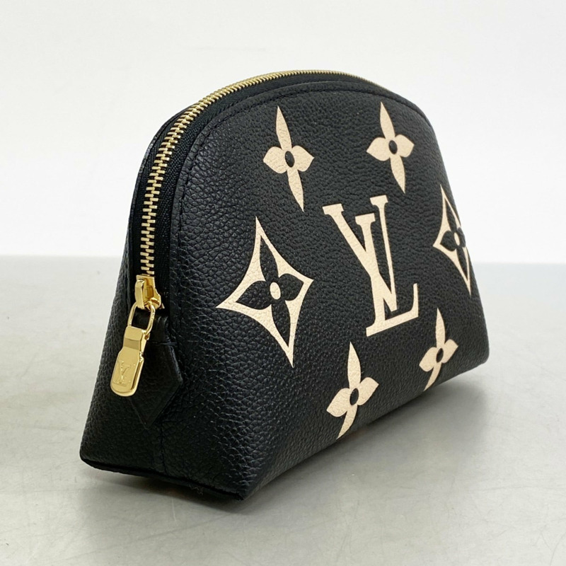 路易威登 Monogram Empreinte 雙色 Pochette Tick PM 手袋 M59086 黑色/米色 女款 P2130520-1