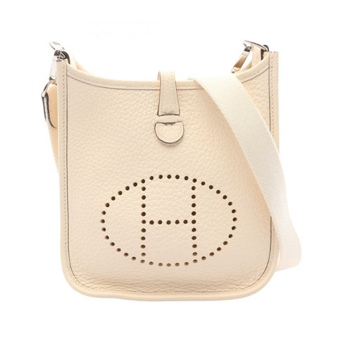 愛馬仕 Hermès Evelyn Amazon TPM Nata 單肩包，Taurillon Clemence 皮革，象牙色