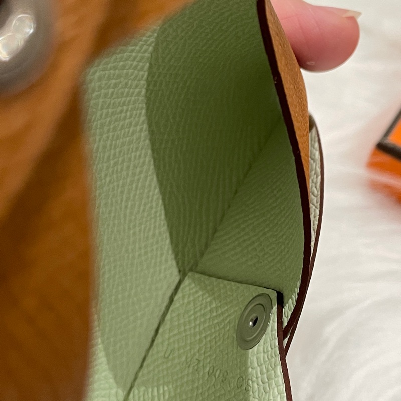 愛馬仕Calvi 棕+氣泡綠 拼色-2