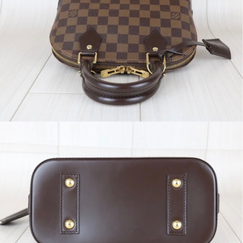 「JL精品代購」98新 LV 棋盤格 Alma BB 肩背/手拿包-4