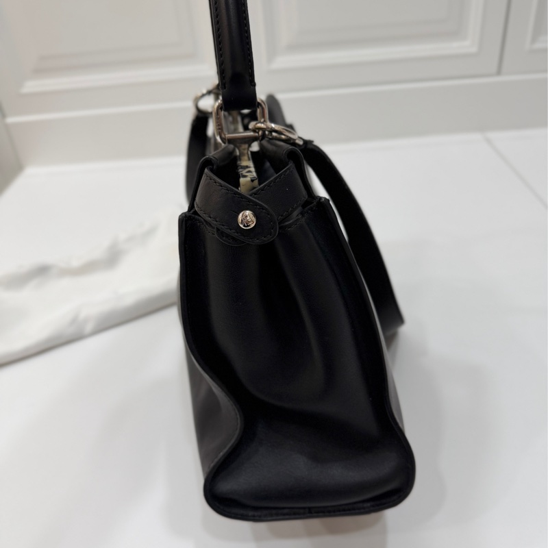 FENDI 芬迪 Peekaboo 黑色 斑馬紋 肩背包 斜背包 手提包 側背包-14