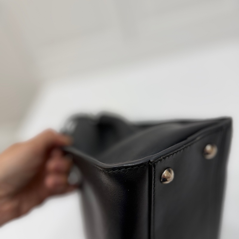 FENDI 芬迪 Peekaboo 黑色 斑馬紋 肩背包 斜背包 手提包 側背包-22