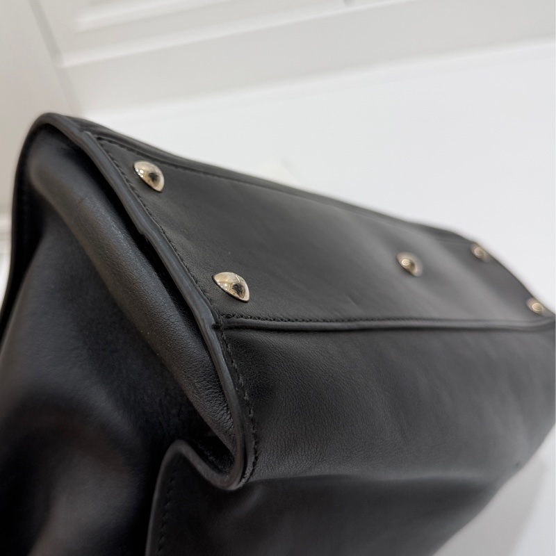 FENDI 芬迪 Peekaboo 黑色 斑馬紋 肩背包 斜背包 手提包 側背包-23