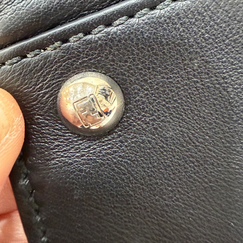 FENDI 芬迪 Peekaboo 黑色 斑馬紋 肩背包 斜背包 手提包 側背包-27