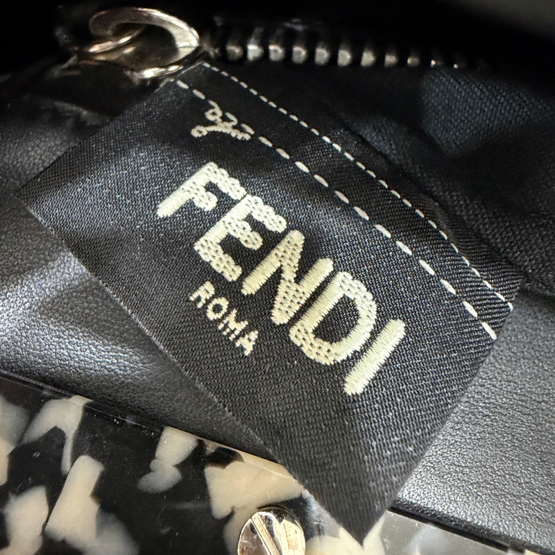 FENDI 芬迪 Peekaboo 黑色 斑馬紋 肩背包 斜背包 手提包 側背包-37