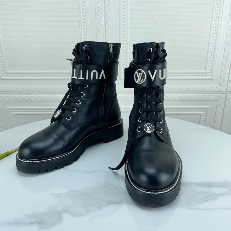 98新 lv路易威登黑色短靴，37.5碼 無附件-0