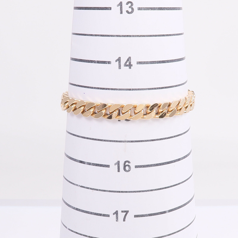 HERMES 18K玫瑰金Kelly Gourmette鑽石手鏈-8