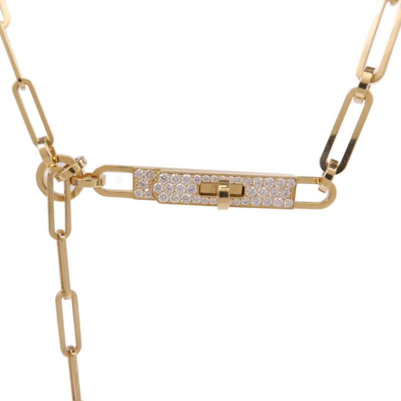 HERMES 18K黃金Kelly Chaine Choker鑽石項鍊-2