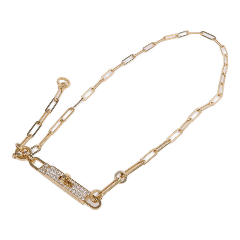 HERMES 18K黃金Kelly Chaine Choker鑽石項鍊-3