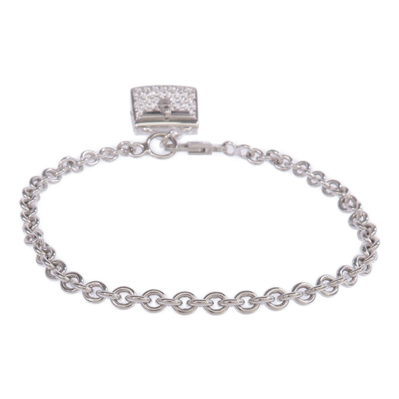 HERMES 18K白金Amulettes Kelly Bracelet鑽石手鏈-2