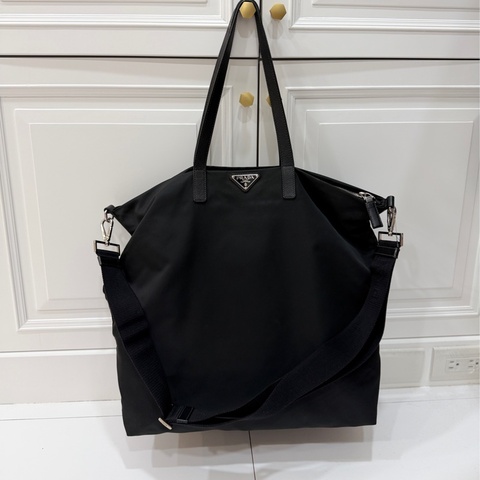 PRADA 黑色 尼龍 降落傘 托特包 購物包  斜背包 側背包 肩背包