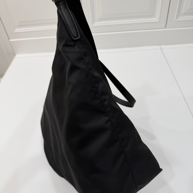 PRADA 黑色 尼龍 降落傘 托特包 購物包 斜背包 側背包 肩背包-10