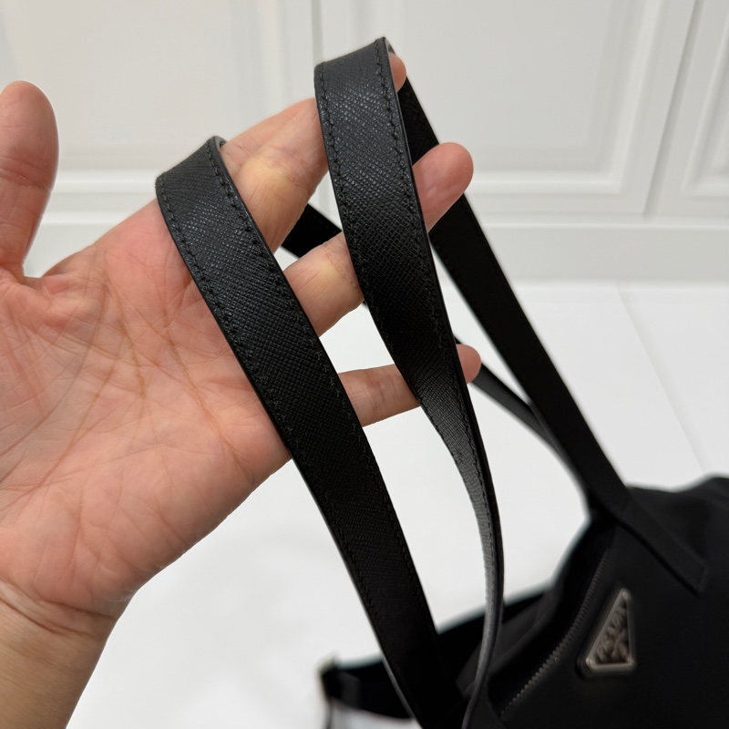 PRADA 黑色 尼龍 降落傘 托特包 購物包 斜背包 側背包 肩背包-15