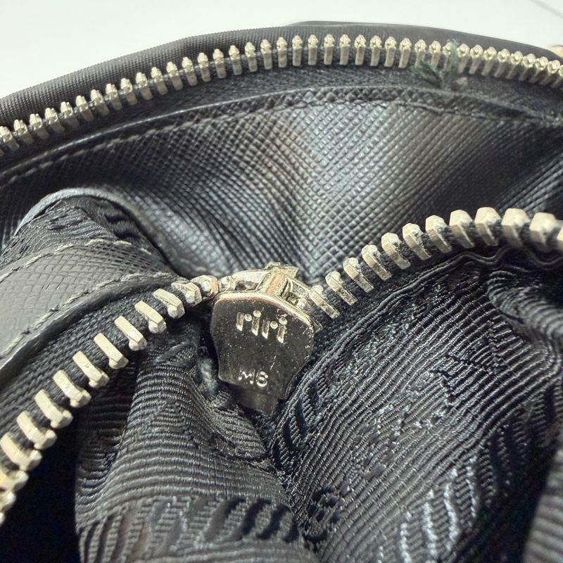 PRADA 黑色 尼龍 降落傘 托特包 購物包 斜背包 側背包 肩背包-21