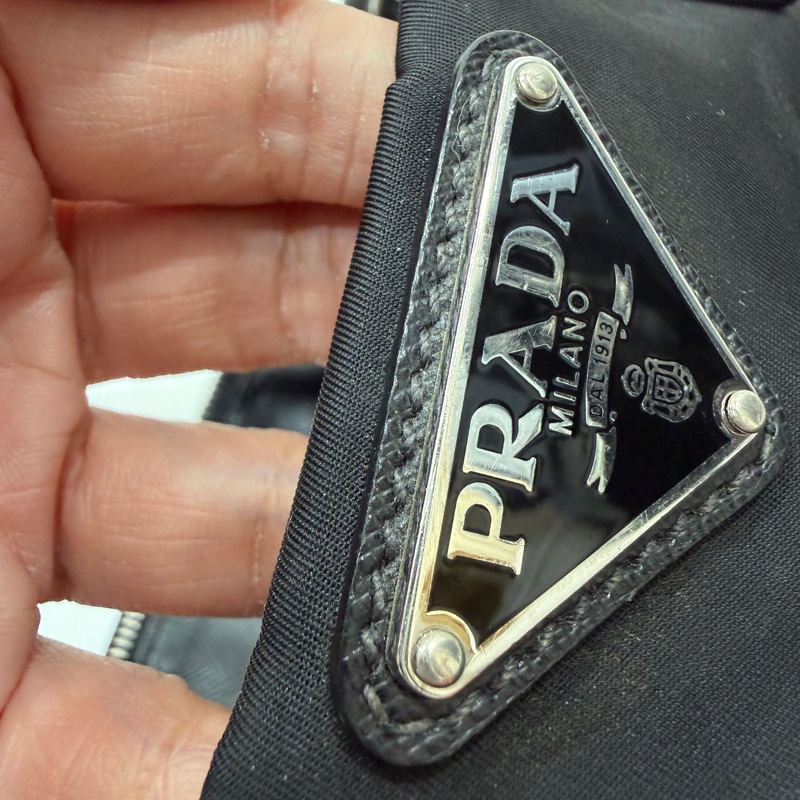 PRADA 黑色 尼龍 降落傘 托特包 購物包 斜背包 側背包 肩背包-22
