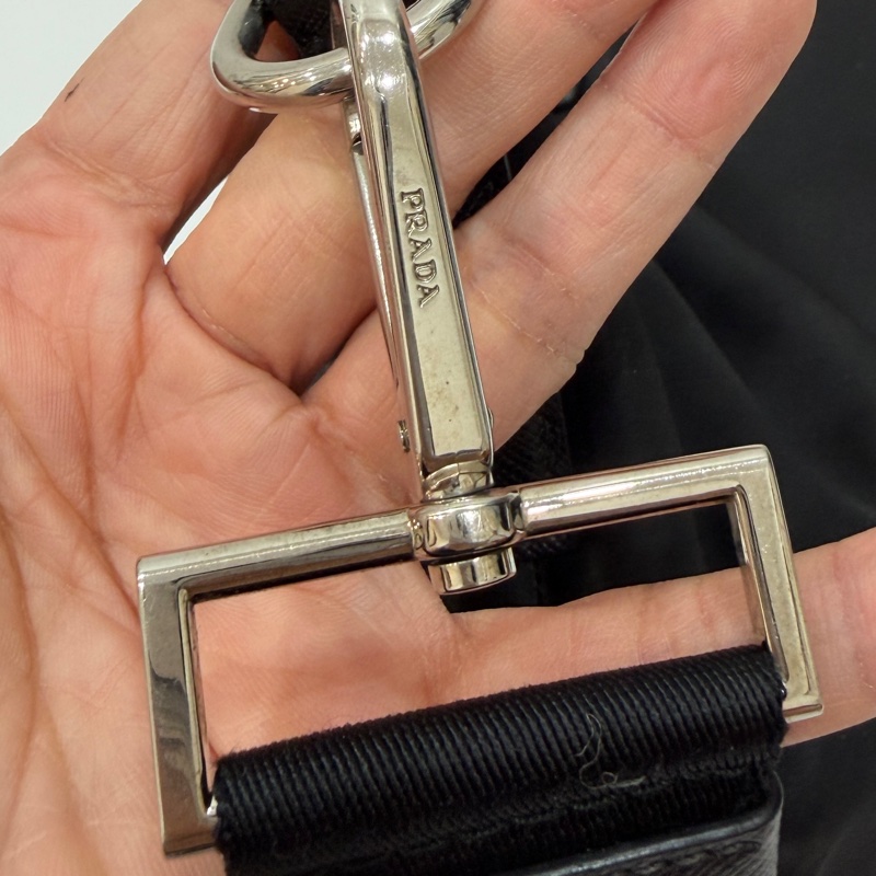 PRADA 黑色 尼龍 降落傘 托特包 購物包 斜背包 側背包 肩背包-36