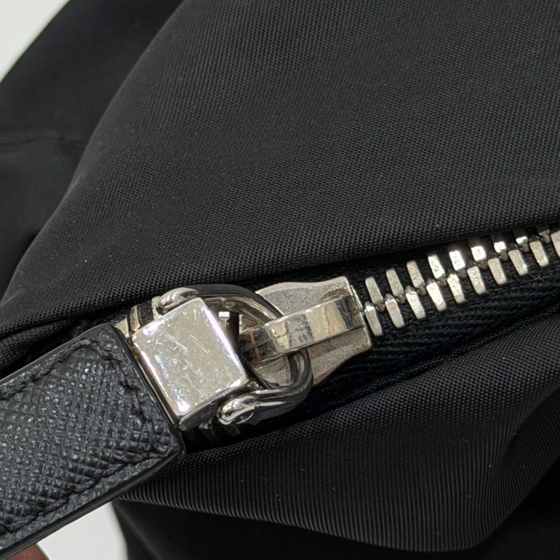 PRADA 黑色 尼龍 降落傘 托特包 購物包 斜背包 側背包 肩背包-37