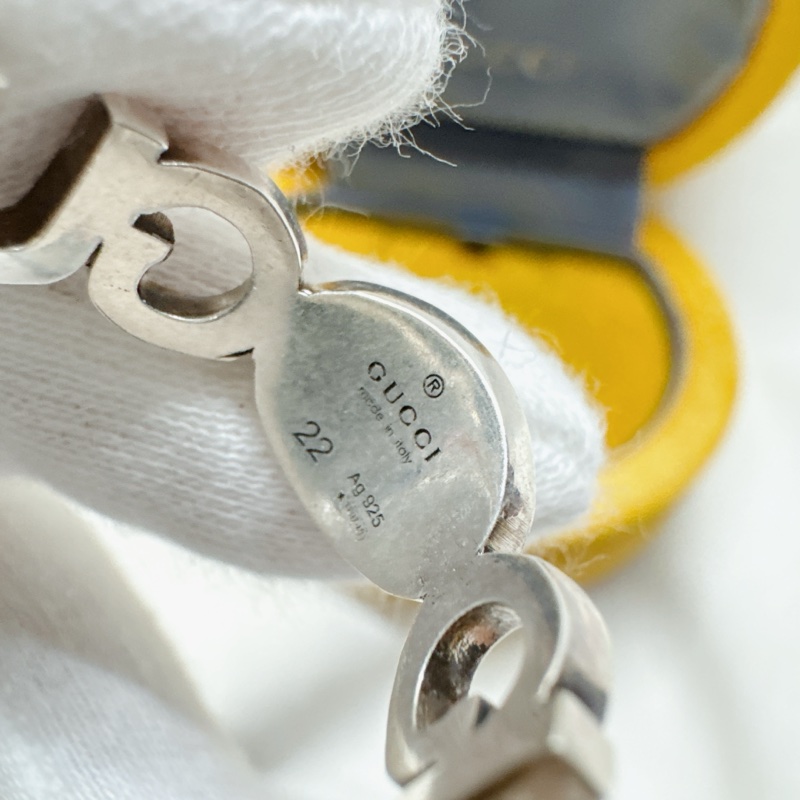 全新正品Gucci藍色珐瑯純銀戒指 Gucci戒指 Gucci配件 Gucci珠寶 Gucci銀戒-14