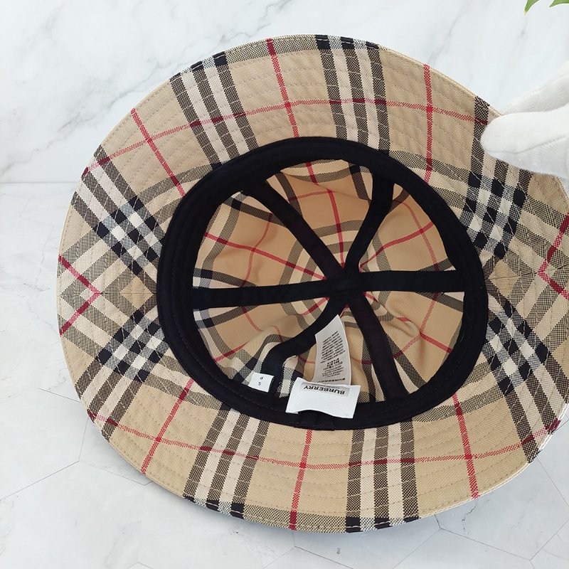 BURBERRY 巴寶莉 經典格紋漁夫帽(典藏米)~近新品閒置品-21