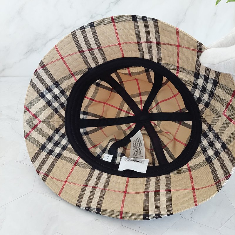 BURBERRY 巴寶莉 經典格紋漁夫帽(典藏米)~近新品閒置品-22