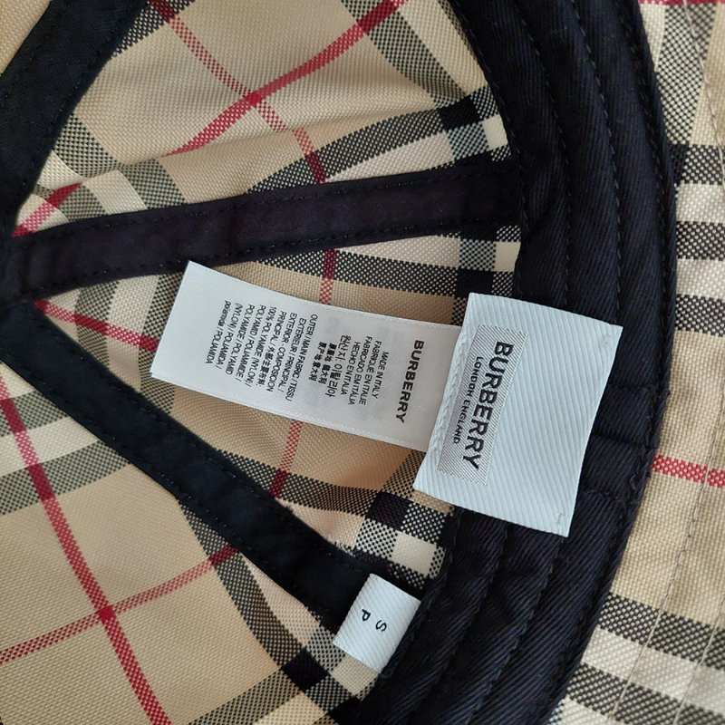 BURBERRY 巴寶莉 經典格紋漁夫帽(典藏米)~近新品閒置品-45