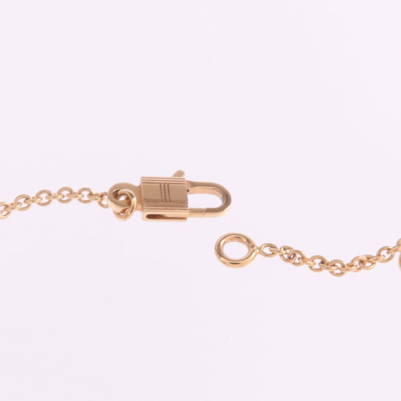 HERMES 18K玫瑰金Amulettes Kelly Pendant尖晶石吊墜-5