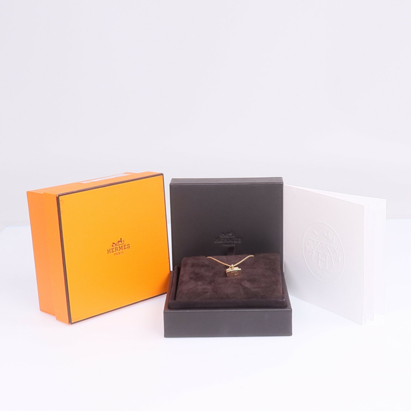 HERMES 18K玫瑰金Amulettes Kelly Pendant尖晶石吊墜-7