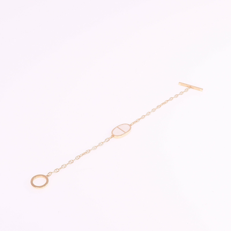 HERMES 18K玫瑰金/陶瓷Chaine d'ancre Verso Bracelet手鏈-4