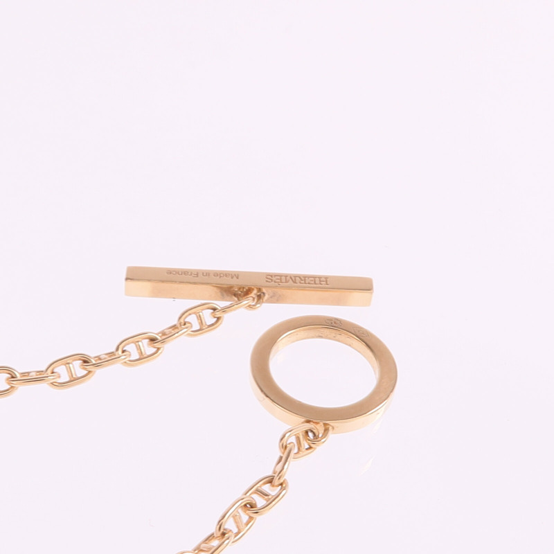 HERMES 18K玫瑰金/陶瓷Chaine d'ancre Verso Bracelet手鏈-6