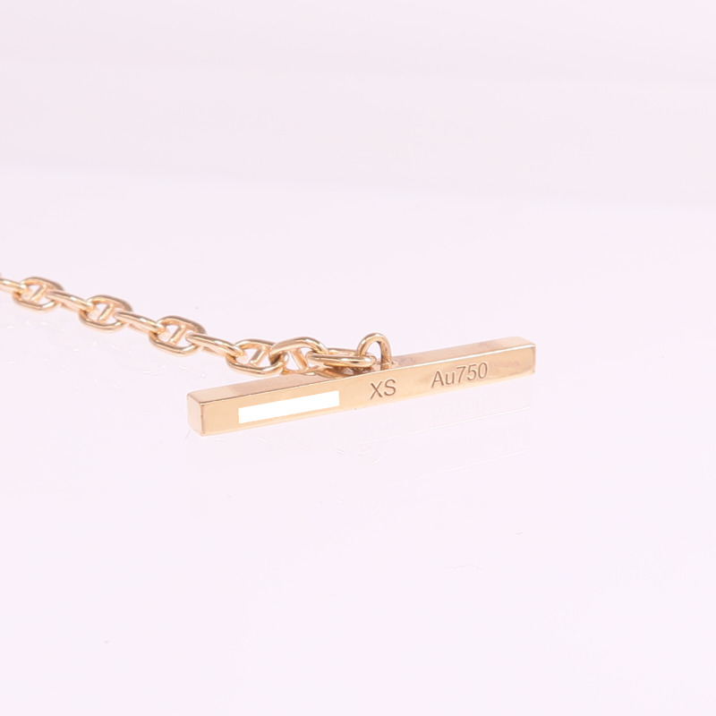 HERMES 18K玫瑰金/陶瓷Chaine d'ancre Verso Bracelet手鏈-8